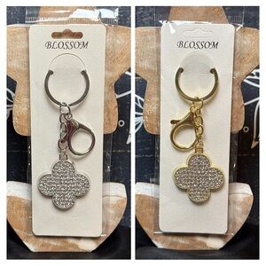 Premium Rhinestone Clover Bag Charm (NIP)